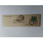 CARTOLINA WIELICZKA, DONNA VESTITA, SALINA, FRANCOBOLLO, TIMBRO, ANTEGUERRA 1903