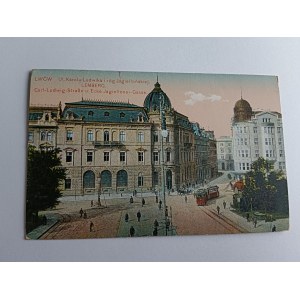 CARTE POSTALE RUE LVIV ET COIN DE JAGIELLOŃSKA, AVANT-GUERRE 1917
