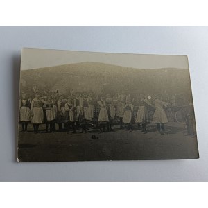 PHOTO GROUP OF PEOPLE, FOLK COSTUMES, MOUNTAINS, PRE-WAR