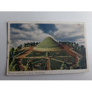 POSTCARD KRAKOW, PIŁSUDKI MOUND MODEL, STAMP, 1936