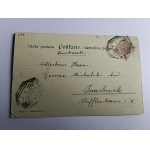 ART POSTCARD CARD GAME, BEER, MOUNTAINS, MOUNTAINEERS, PRE-WAR 1902, STAMP, STAMPED
