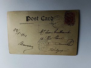 ART POSTCARD GOETHE, PRE-WAR 1912, STAMP MONTREAL CANADA, STAMP