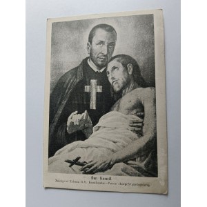 PICTURE OF ST. CAMILLUS, FOUNDER OF THE ORDER OF THE CAMILLIAN FATHERS, PATRON SAINT OF THE SICK AND NURSES 1948