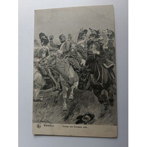 CARTOLINA DIPINTO NAPOLEONE WATERLOO, ANTEGUERRA, DANNEGGIATO