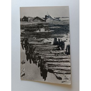 POCZTÓWKA PRL BISKUPIN WYKOPALISKA I FRAGMENT GRODU PRASŁOWIAŃSKIEGO