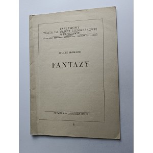 JULIUS SLOVAKIAN, FANTAZY, THEATRICAL IM. WANDA SIEMASZKOWA IN RZESZOW, THEATER PROGRAM 1972
