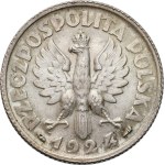 II RP, Spikes, 1 zloty 1924, Paris BEAUTIFUL