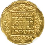 Netherlands, Hollandt, ducat 1743, CCG MS63