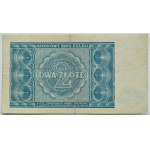 RP, 2 zloty 1946, BLUE RARE