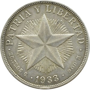 Cuba, Republic, 1 peso 1933, Philadelphia (23)