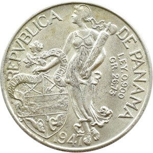Panama, 1 balboa 1947, Philadelphia, rarer type of coin (32)