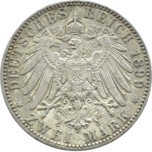 Germany, Prussia, Wilhelm II, 2 marks 1899 A, Berlin (70)