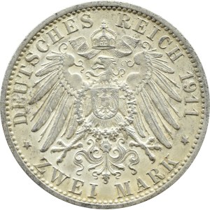 Germany, Prussia, Wilhelm II, 2 marks 1911 A, Berlin (77)