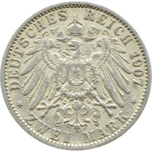 Germany, Prussia, Wilhelm II, 2 marks 1907 A, Berlin (79)