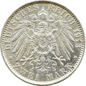 Germany, Prussia, Wilhelm II 2 marks 1913 A, Berlin, MUNDUR (82)