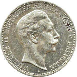 Germany, Prussia, Wilhelm II, 3 marks 1909 A, Berlin (85)