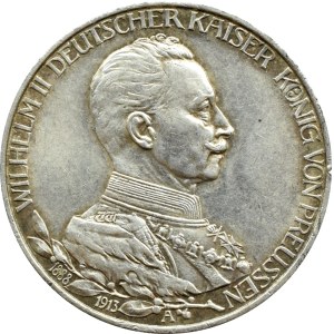 Germany, Prussia, Wilhelm II in uniform, 3 marks 1913 A, Berlin (89)