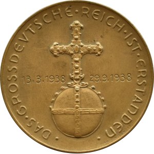 Third Reich, Adolf Hitler, medal occupation of Austria in 1938, bronze
