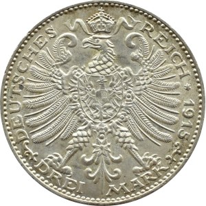 Niemcy, Saksonia-Weimar-Eisenach, 3 marki 1915, Berlin