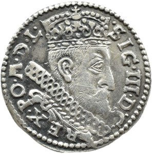 Sigismund III Vasa, trojak 1598, Bydgoszcz, letter B on the right side