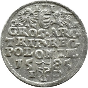 Stefan Batory, trojak 1585 G-H, Olkusz, RZADKI