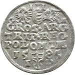 Stefan Batory, trojak 1585 G-H, Olkusz, RZADKI