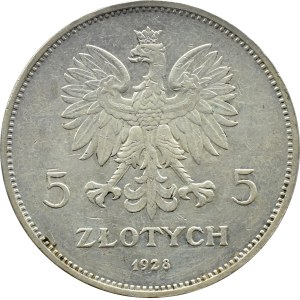II RP, Nike, 5 zlotys 1928, Brussels
