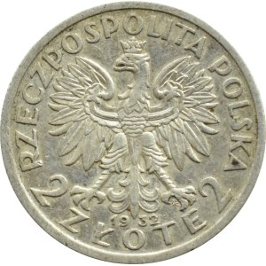 II RP, Głowa Kobiety, 2 złote 1932, Warszawa (150)
