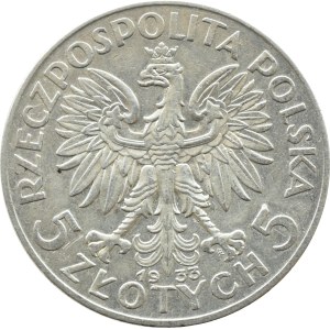 II RP, Head of a Woman, 5 zlotys 1933, Warsaw (163)