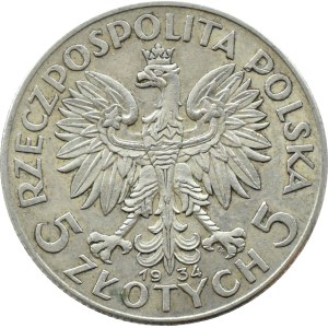 II RP, Head of a Woman, 5 zlotys 1934, Warsaw (167)