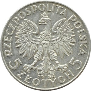 II RP, Tête de femme, 5 zloty 1934, Varsovie (168)