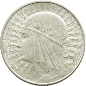 II RP, Head of a Woman, 10 zlotys 1932, Brussels (174)
