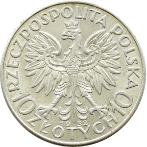 II RP, Head of a Woman, 10 zlotys 1932, Brussels (174)