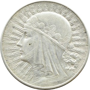 II RP, Head of a Woman, 10 zlotys 1932, Brussels (177)