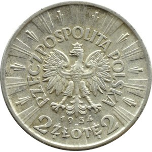 II RP, J. Pilsudski, 2 zlote 1934, Warsaw (186)