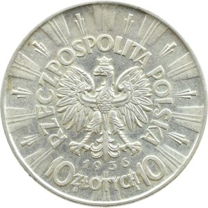 II RP, Józef Piłsudski, 10 zlotých 1936, Varšava (202)
