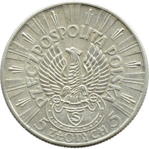 II RP, Józef Piłsudski, 5 zlotych 1934 STRZELECKI, Warsaw (210)