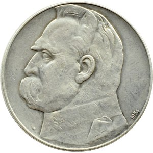 II RP, Jozef Pilsudski, 10 zlotys 1934 STRZELECKI, Warsaw (214)