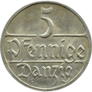 Freie Stadt Danzig, 5 fenig 1923, Berlin, BEAUTÉ !