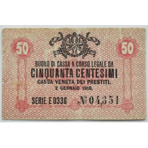Italien, 50 centesimo 1918, Serie E 0336