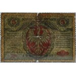 General Government, 5 marks 1916 Tickets.... General, series A, RARE