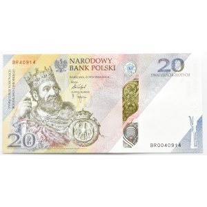 Third Republic, 20 zlotys 2025, 1000th Anniversary of the Coronation of Boleslaw the Brave, UNC