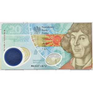 III RP, Mikołaj Kopernik, 20 złotych 2022, Warszawa, UNC W ALBUMIE OKOLICZNOSCIOWYM