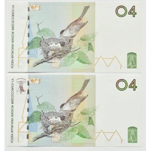 PWPW, Wiosna, dwa banknoty reklamowe, serie AA i BB, UNC