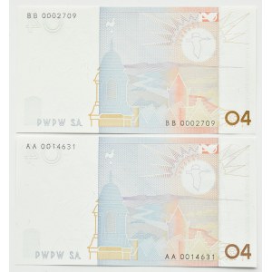 PWPW, Wiosna, dwa banknoty reklamowe, serie AA i BB, UNC