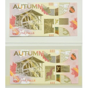PWPW, Autumn 5 - set of 2 banknotes forming a whole in an album, UNC