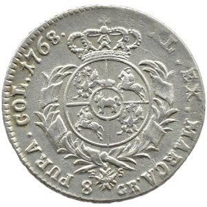 Stanislaw A. Poniatowski, two-zloty (8 silver pennies) 1768 FS, Warsaw
