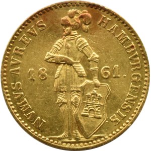 Germany, Free City of Hamburg, ducat 1861, Hamburg