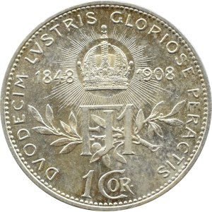 Austria-Hungary, Franz Joseph I, crown 1908, Vienna, UNC