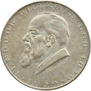 Rakúsko, T. Billroth, 2 šilingy 1929, Viedeň